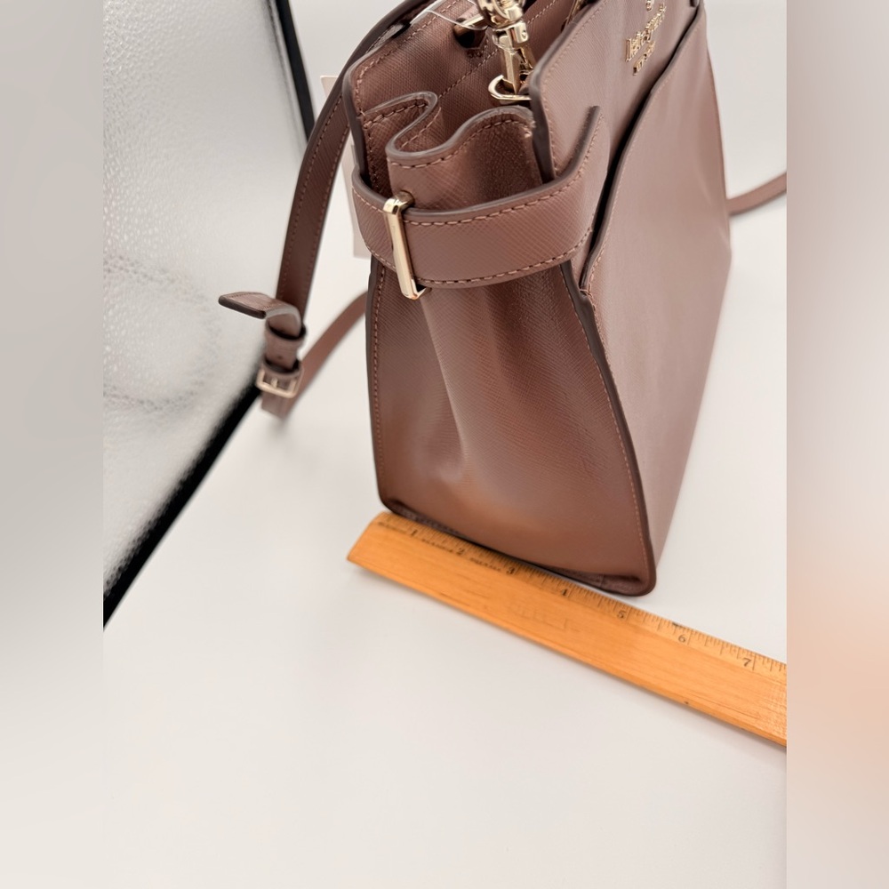 Kate Spade medium satchel Staci Brown Leather Handbag NWT - Picture 9 of 12